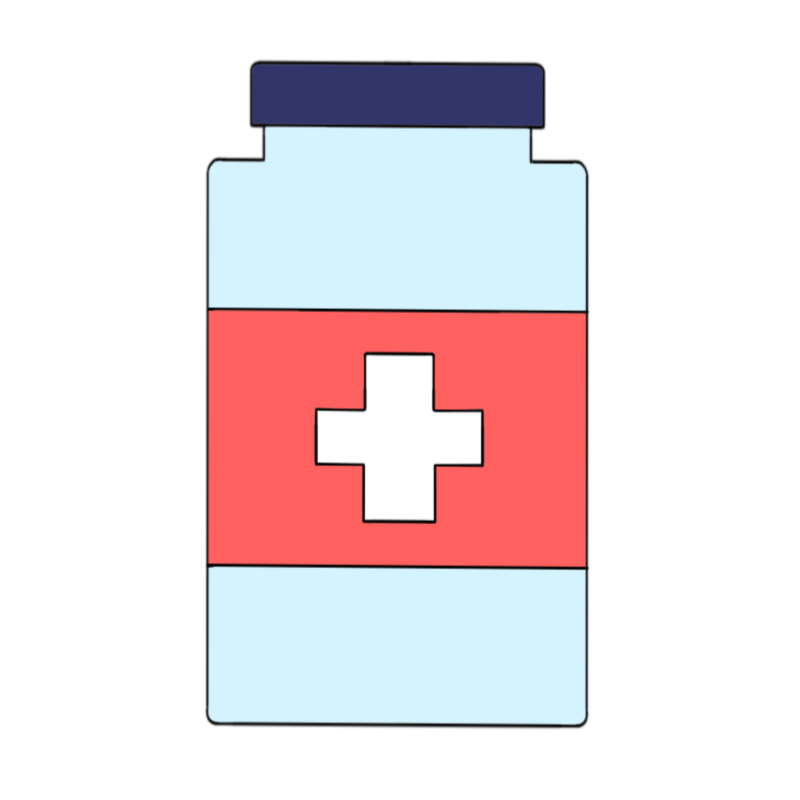 a bottle of medicine